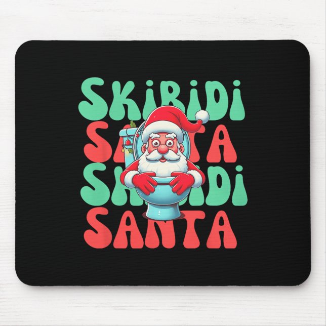 Niedliches Skibidi Toilet Santa Xmas Mousepad (Vorne)