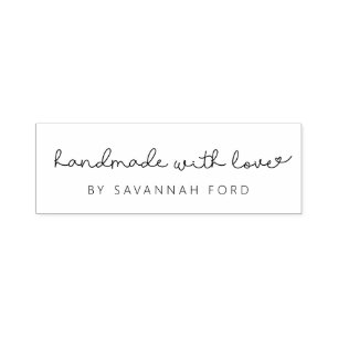 Niedliches Skript, einfach Handmade mit Liebe Permastempel