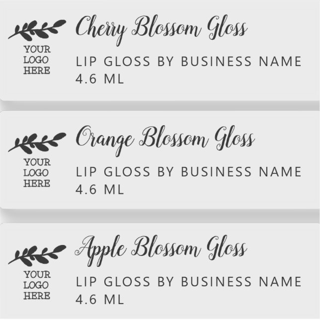 Niedliches Skript mit Logo-Clean Lip Gloss Makeup Aufkleber (Vorderseite)