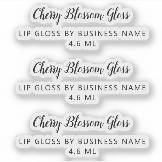 Niedliches SkriptClean Lip Gloss Makeup Aufkleber (Vorderseite)