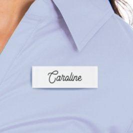 Niedliches Skriptpersonal, Schlicht Namenschild