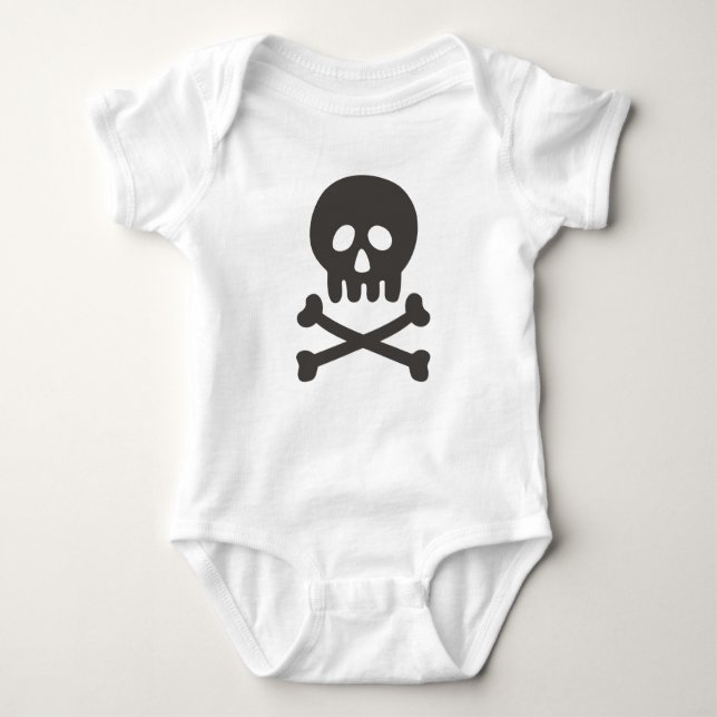 Niedliches Skull Baby Baby Strampler (Vorderseite)