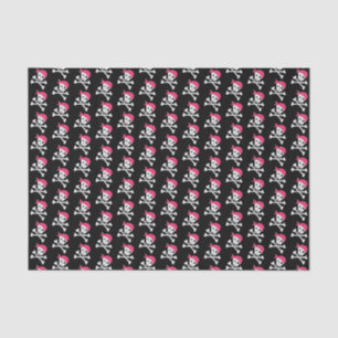 Niedliches Skull Crossbones Pattern Pirate Theme Seidenpapier