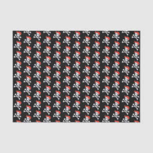 Niedliches Skull und Crossbones Pattern Pirate The Seidenpapier