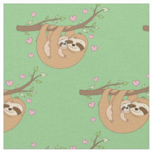 Niedliches Sloth Baby Kinderzimmer-Dekor Stoff