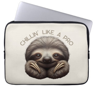 Niedliches Sloth Chillin wie ein Pro Laptopschutzhülle