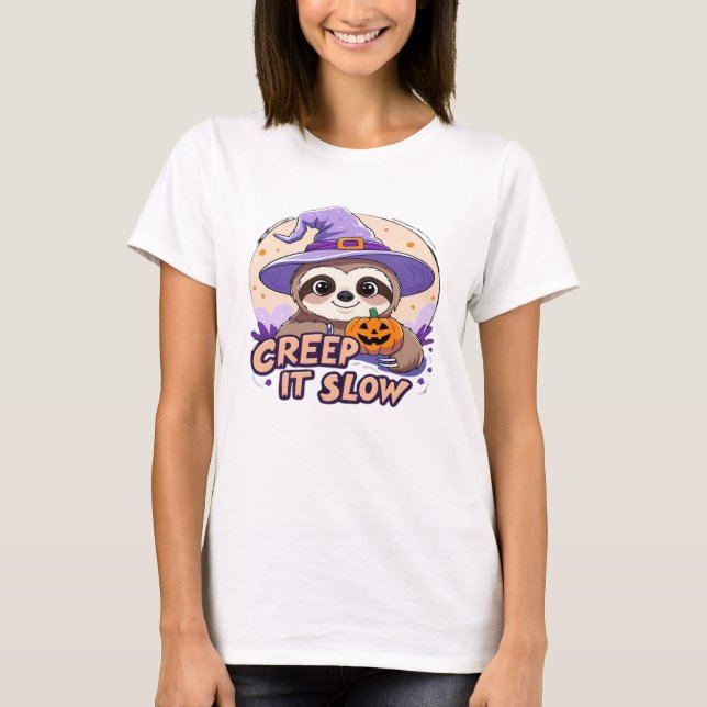 Niedliches Sloth Halloween Shirt � Funny Creep It  (Vorderseite)