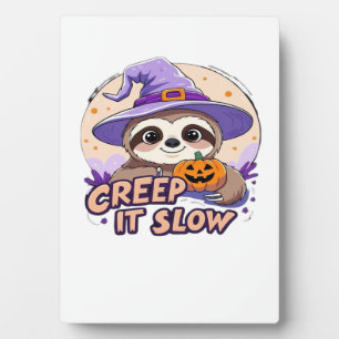 Niedliches Sloth Halloween Shirt � Funny Creep It Fotoplatte