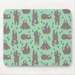 Niedliches Sloth-Muster Mousepad
