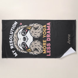 Niedliches Sloth Yoga Beach Handtuch - Mehr Yoga W