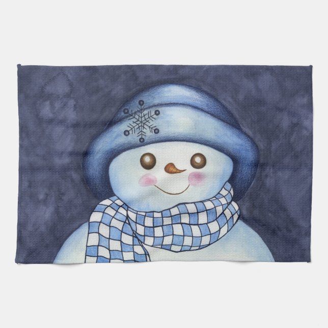 Niedliches Snowman Küchentuch (Horizontal)