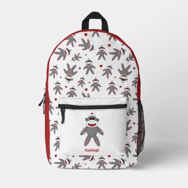 Niedliches Sockettiermuster Bedruckter Rucksack (Vorderseite)