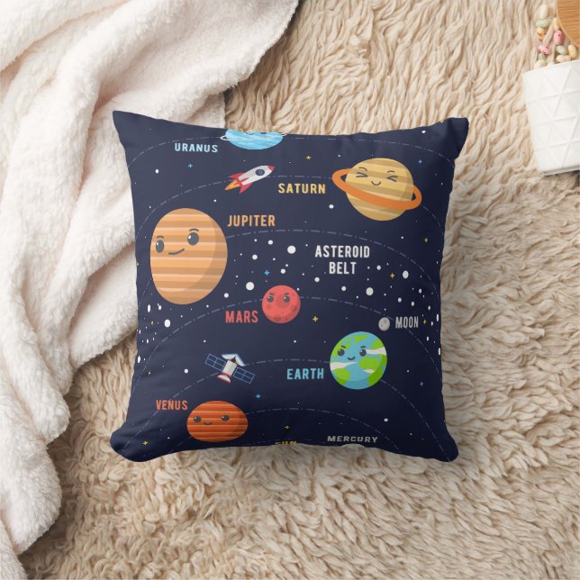 Niedliches Solarsystem Kissen (Decke)
