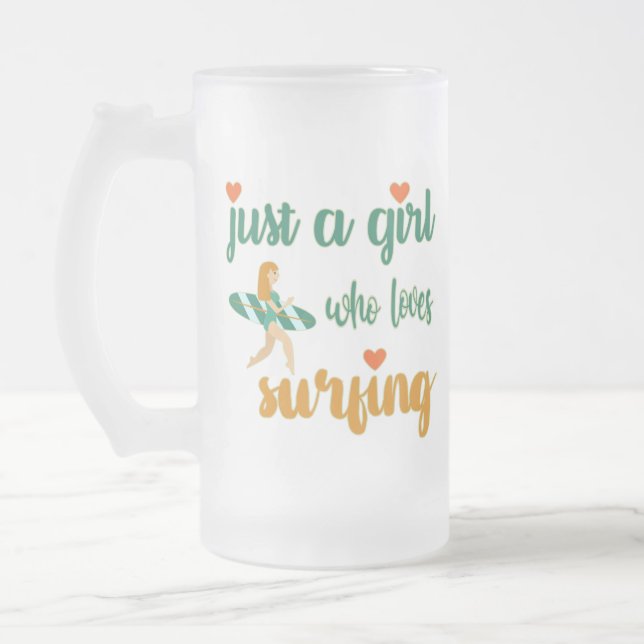 Niedliches Sommerangebot Nur ein Mädchen, das Lieb Mattglas Bierglas (Links)