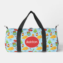 Niedliches Sommercampingmuster Duffle Bag