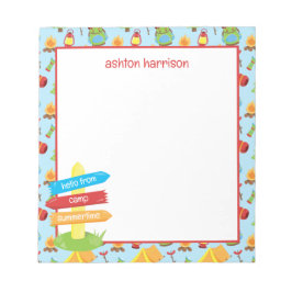 Niedliches Sommercampingmuster Notizblock