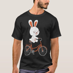 Niedliches Sonnenbad auf dem Bike Kaninchen Radfah T-Shirt
