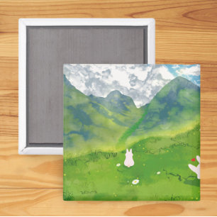 Niedliches Sonnenbad im Berg View Platz Magnet