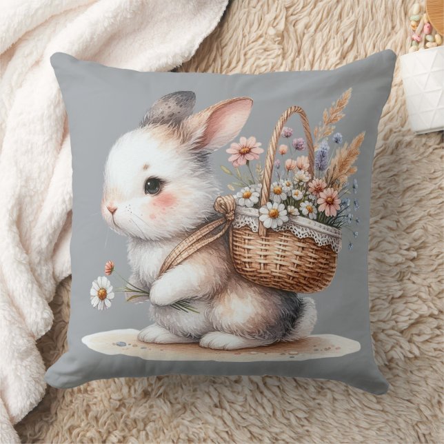 Niedliches Sonnenbad mit Blume Kissen (Decke)