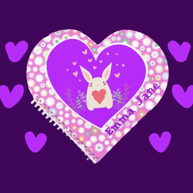 Niedliches Sonnenbad mit süßen Herzen und Blume Notizbuch (Von Creator hochgeladen)