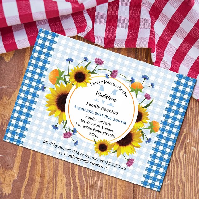 Niedliches, Sonnenblumen-Thema Wiedersehen-Design Einladung (Von Creator hochgeladen)