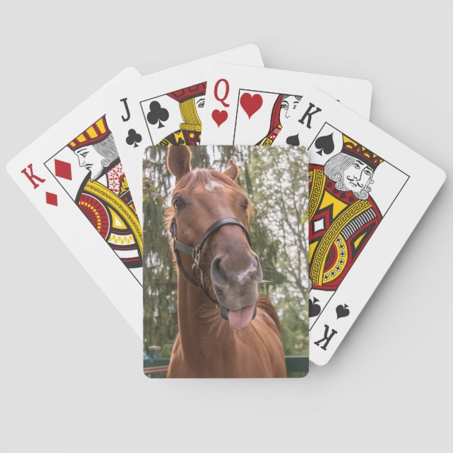 Niedliches Sonnenpferd Spielkarten (Rückseite)