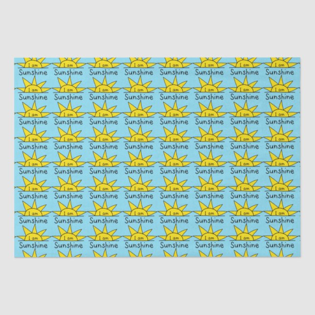 Niedliches Sonnenschutzmuster Seidenpapier (Vorderseite)