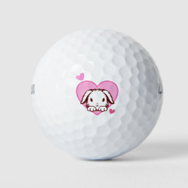Niedliches sonniges rosa Herz Golfball