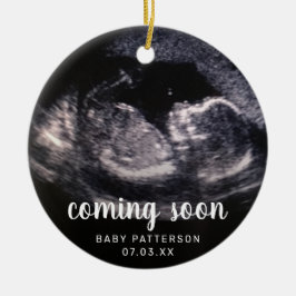 Niedliches Sonogram Foto Schwangerschaft Weihnacht Keramik Ornament