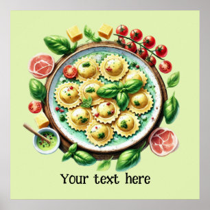Niedliches Spaghetti-Haus Italienische Küche Pasta Poster