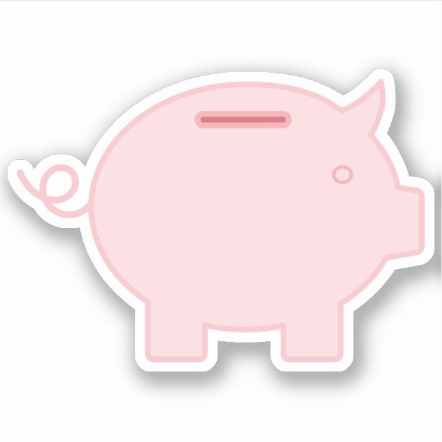 Niedliches Sparschwein für viel Glück und Glück! Aufkleber (Vorderseite)