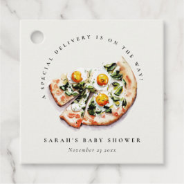 Niedliches Special Delivery Pizza Baby Dusche Part Geschenkanhänger