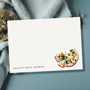 Niedliches Special Delivery Pizza Baby Dusche Part Mitteilungskarte