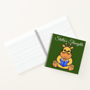 Niedliches Spectacled Giraffe-Buch Notizbuch