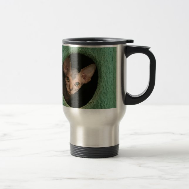 Niedliches sphynx Kätzchen Reisebecher (Rechts)