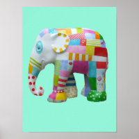 Niedliches Spielzeug-Patchwork Elefant Retro-Whims