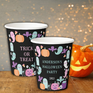 Niedliches Spooktacular-Halloween in Pastellfarben Pappbecher