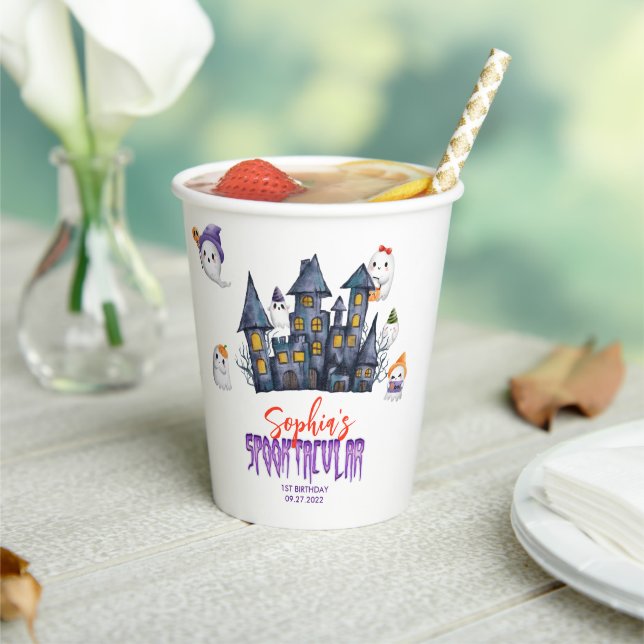 Niedliches Spooktacular Halloween Pappbecher (In Situ)