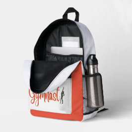Niedliches Sporthaus Rotes Weiß Grau Bedruckter Rucksack