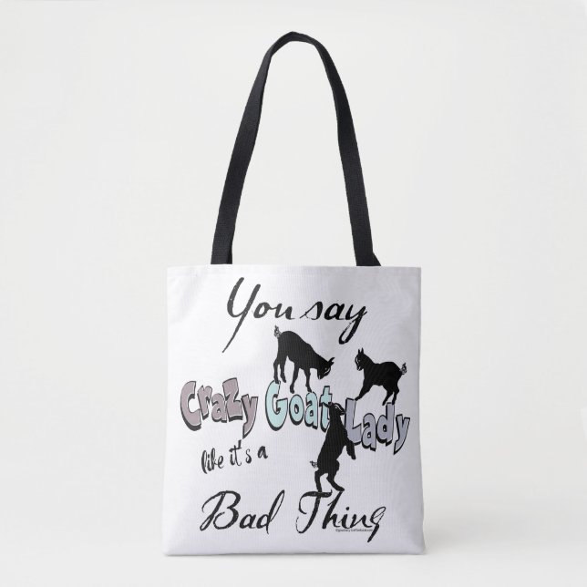 Niedliches SPRICHWORT | Crazy Goat Lady Cool Paste Tasche (Vorderseite)