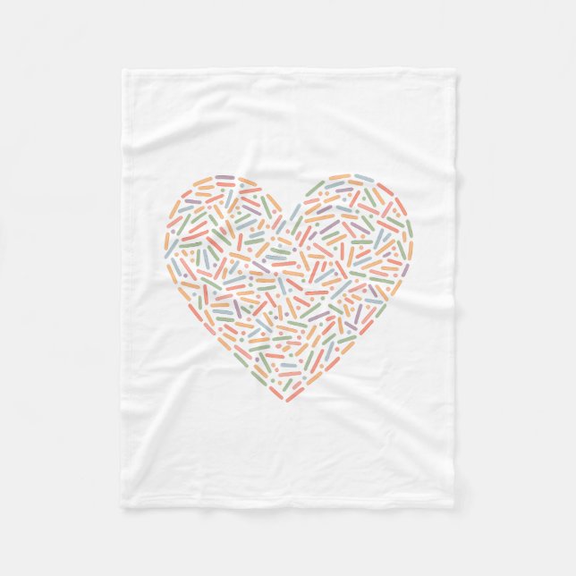 Niedliches Sprinkherz | Baby Sprinkle Fleecedecke (Vorderseite)