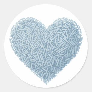 Niedliches Sprinkherz Baby Sprinkle Runder Aufkleber