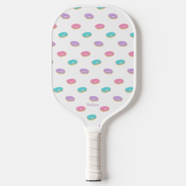 Niedliches Sprinkle Donuts Muster Personalisiert Pickleball Schläger (Vorderseite)