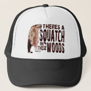 Niedliches SQUATCH IN DIESEM HOLZ - Finden von Truckerkappe