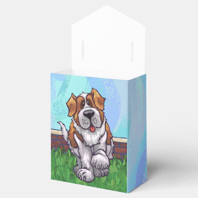 Niedliches St. Bernard Dog Party Geschenkschachtel (Geöffnet)
