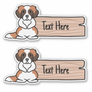 Niedliches St. Bernard-Label Aufkleber