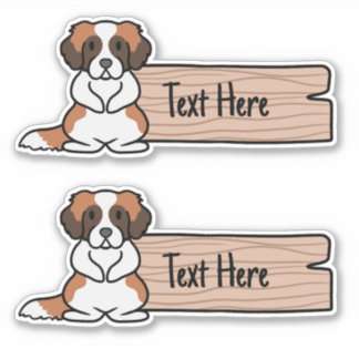 Niedliches St. Bernard-Label Aufkleber