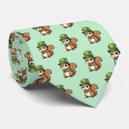 Niedliches St. Patrick's Day Eichhörnchen mit grün Krawatte