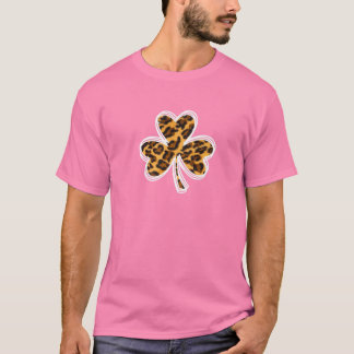Niedliches St. Patricks Day Motif für Frauen Leopa T-Shirt