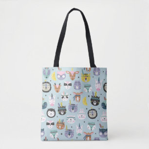 Niedliches Stammes- Gesichts-Muster Tasche